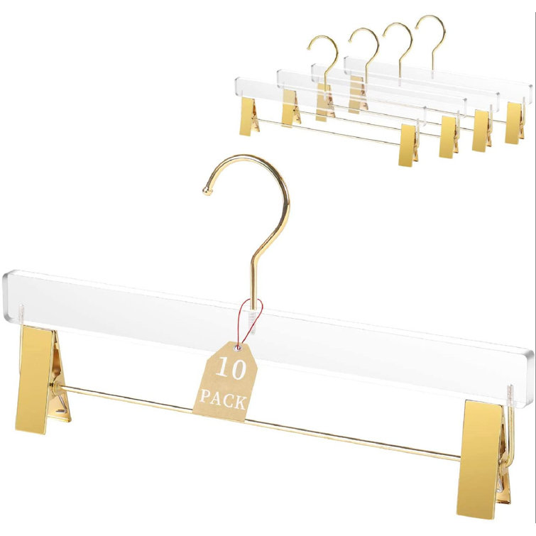 Rebrilliant Acrylic Hangers Clear And Gold Hangers With Gold Hooks